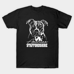 American Staffordshire Terrier dog portrait T-Shirt